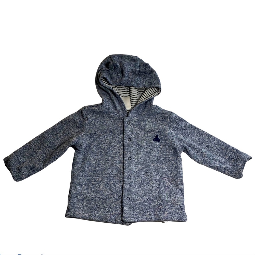 🌻Baby Gap 6-12M Hooded Sweater with Bear Ears Reversible 🌻🌻